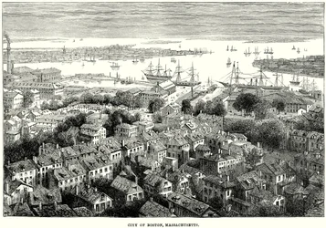 Stadt Boston, Massachusetts (Gravur)