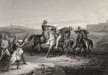 Oberst John Platt, getötet von den Meuterern in Mhow, 1. Juli 1857, aus 