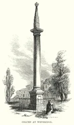 Säule in Weybridge (Gravur)