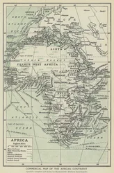 Handelskarte des afrikanischen Kontinents
