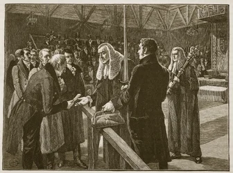 Konferenz zwischen den Häusern des Parlaments, 1835, Illustration aus Cassells Illustrierter Geschichte Englands