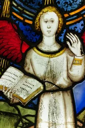 Erhaltenes Panel aus dem Großen Ostfenster der York Minster: 