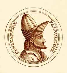 Konstantin Paleologus, Illustration aus Das universelle historische Wörterbuch von George Crabb, veröffentlicht 1825