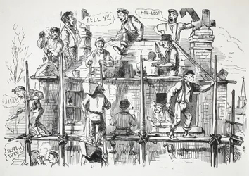 Bauarbeiter, Illustration aus Punch