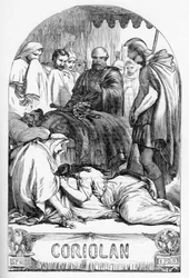 Coriolanus - Illustration in „Gesammelte Werke von William Shakespeare“ 1866 - Die Illustrationen und die allgemeine Form dieser Ausgabe sind von Cassell