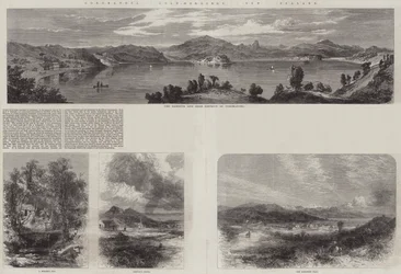 Goldgräbereien in Coromandel, Neuseeland (Stich)