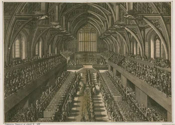 Krönungsbankett von Jakob II. 1685 in der Westminster Hall, London