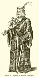 Graf von Holland, im Kostüm des 15. Jahrhunderts