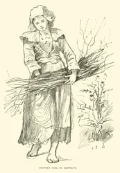 Landmädchen aus der Bretagne
