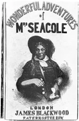 Titelblatt der ersten Ausgabe von Die wunderbaren Abenteuer von Mrs. Seacole, veröffentlicht von James Blackwood of Paternoster Row, 1857
