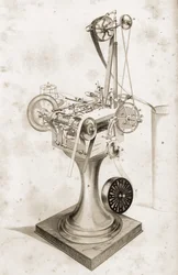 Crabtrees Kartensetzmaschine, ausgestellt auf der Großen Ausstellung 1851