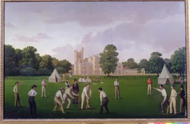 Cricket in Canford Manor, 1855