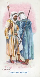 Übliche Begrüßung in Arabien, 1907