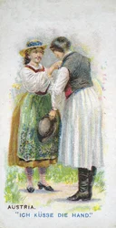Übliche Begrüßung in Österreich, 1907