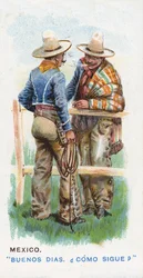 Übliche Begrüßung in Mexiko, 1907