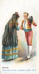 Übliche Begrüßung in Spanien, 1907