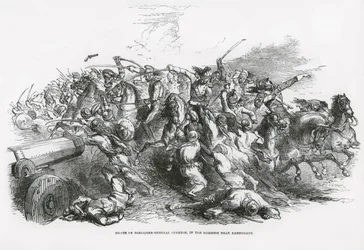 Tod von Brigadegeneral Cureton im Gefecht bei Ramnugger