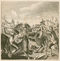 Tod von König Harald in der Schlacht von Hastings