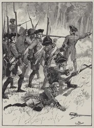 Niederlage von General Braddock im Indianerhinterhalt