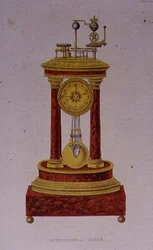 Entwurf für eine astronomische Uhr, Tafel 139 aus Ackermann