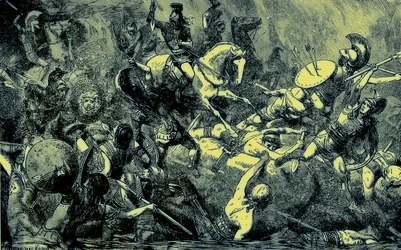 Zerstörung der athenischen Armee in Sizilien, Illustration aus Die Illustrierte Geschichte der Welt, veröffentlicht um 1880