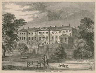 Devonshire House, London, um 1800