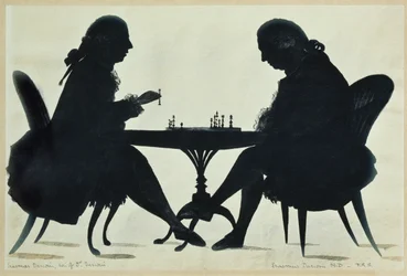 Dr. E. Darwin spielt Schach mit seinem Sohn