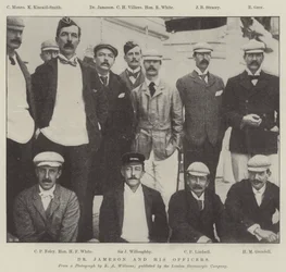 Dr. Jameson und seine Offiziere (Stich)