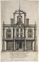 Dukes Theatre, Dorset Gardens, graviert von W. Sherwin (ca. 1645-1711) 1673