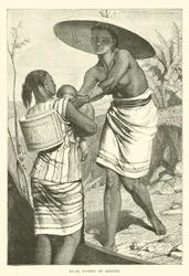 Dyak-Frauen von Borneo