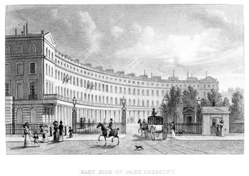 Ostseite des Park Crescent, 1830