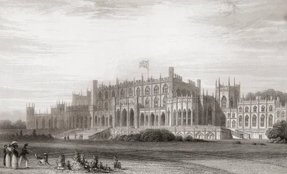 Eaton Hall, Cheshire, England im frühen 19. Jahrhundert. Aus Churton