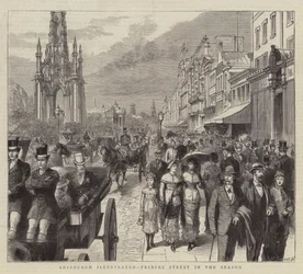 Edinburgh illustriert, Princes Street in der Saison