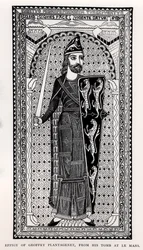 Abbild von Geoffrey Plantagenet (1113-1150) von seinem Grab in Le Mans