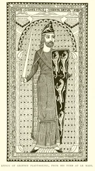 Abbild von Geoffry Plantagenet, von seinem Grab in Le Mans