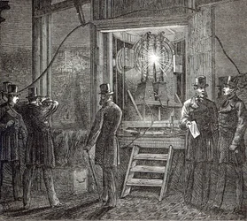 Elektrische Apparatur für den Uhrturm, Houses of Parliament aus The Illustrated London News, 16. August 1873