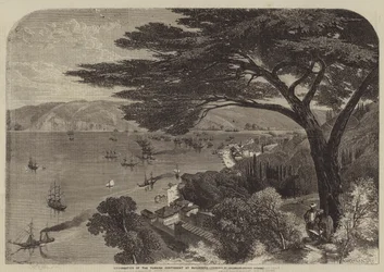 Einschiffung des türkischen Kontingents in Buyukdere