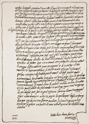 Ende eines Briefes an Königin Elizabeth, von Maria Stuart, als sie im Gefängnis war, in dem sie um einen katholischen Kaplan bittet, Illustration aus Die Kirche von England: Eine Geschichte für das Volk von H.D.M. Spence-Jones, veröffentlicht um 1910