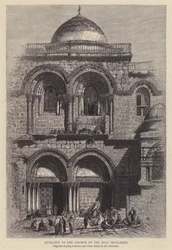 Eingang zur Kirche des Heiligen Grabes (Gravur)