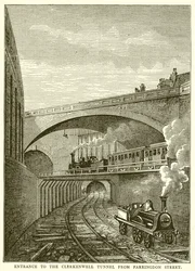 Eingang zum Clerkenwell Tunnel von der Farringdon Street