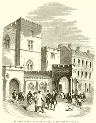 Eingang zum alten House of Lords zur Zeit von George II