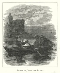 Flucht von Jakob II. (Gravur)