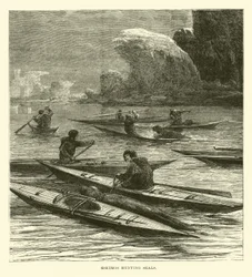 Eskimos jagen Robben