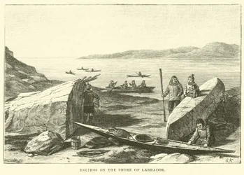 Eskimos am Ufer von Labrador