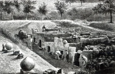 Etruskische Gräber, ausgegraben von Signor Mancini in Orvieto