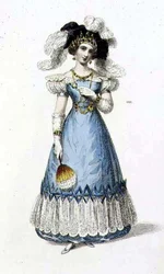Abendkleid, Modeplatte aus Ackermann