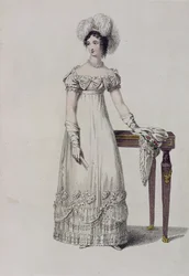 Abendkleid, Modeplatte aus Ackermanns Repository of Arts