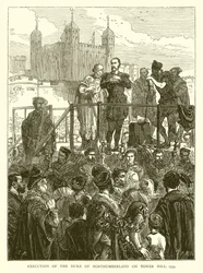 Hinrichtung des Herzogs von Northumberland auf dem Tower Hill, 1553