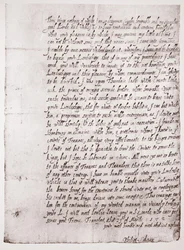 Faksimile von Philip Sidneys Handschrift im Alter von 18 Jahren, 23. März 1572