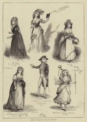 Berühmte Schauspielerinnen des letzten Jahrhunderts (Gravur)
